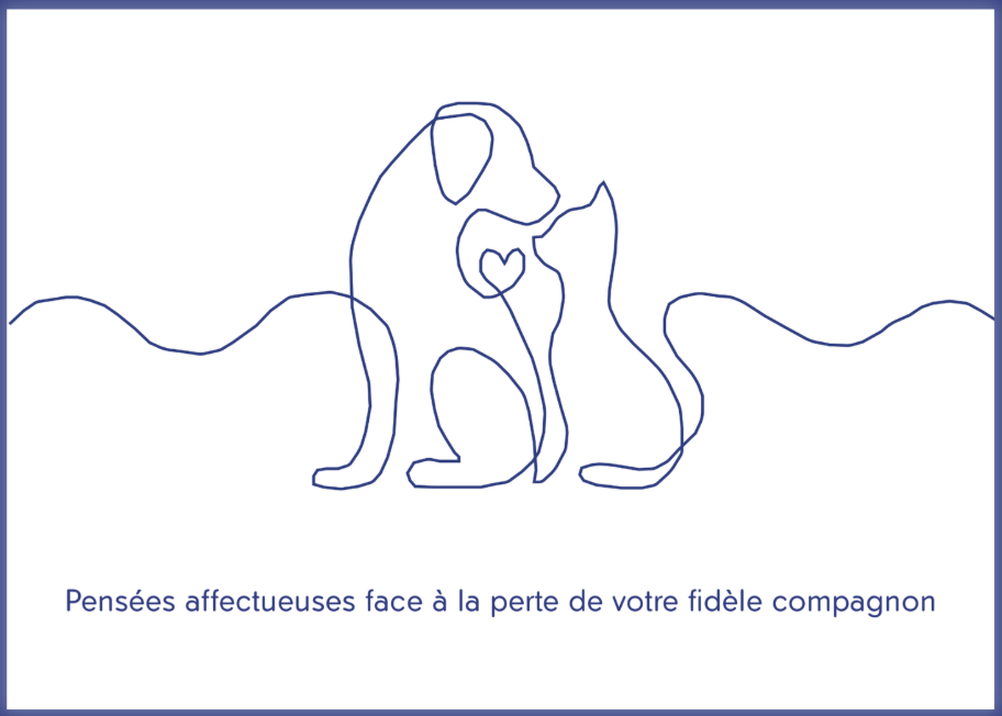 Cartes de condoléances (Pensées affectueuses) 30 pièces